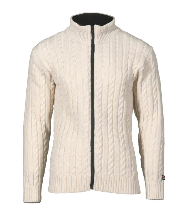 braided wool sweater - Norwegian design - Natural