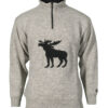 Wool sweater with design moose - norwegian
