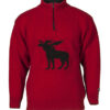 Wool sweater with design moose - norwegian